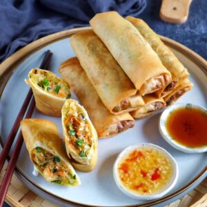 whole spring rolls and halved ones scaled 1