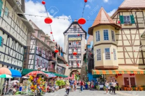 97341881 bukit tinggi malaysia feb 25 2018 people can seen exploring the colmar tropicale bukit tinggi resort