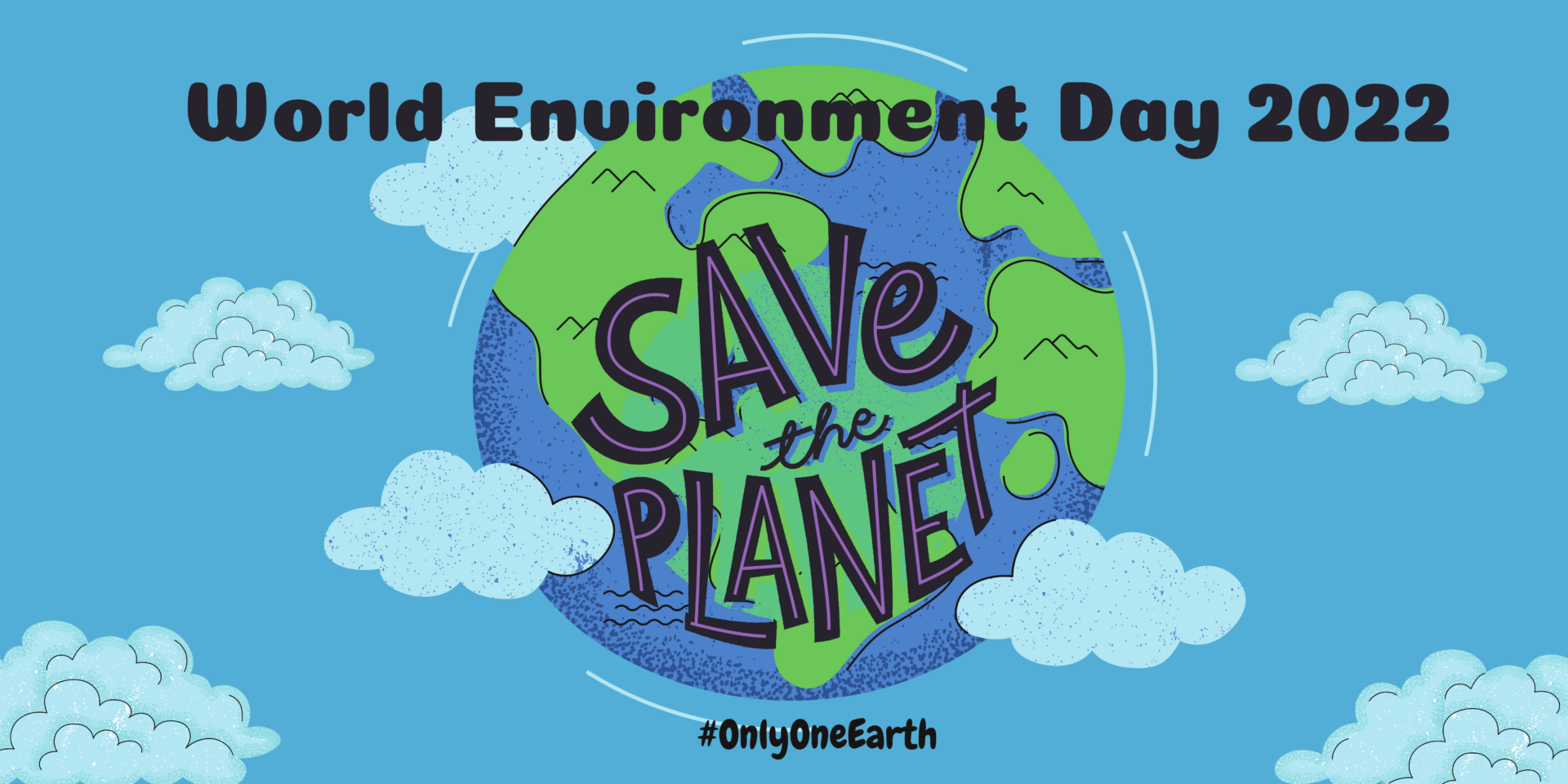 Blue world environment day banner min