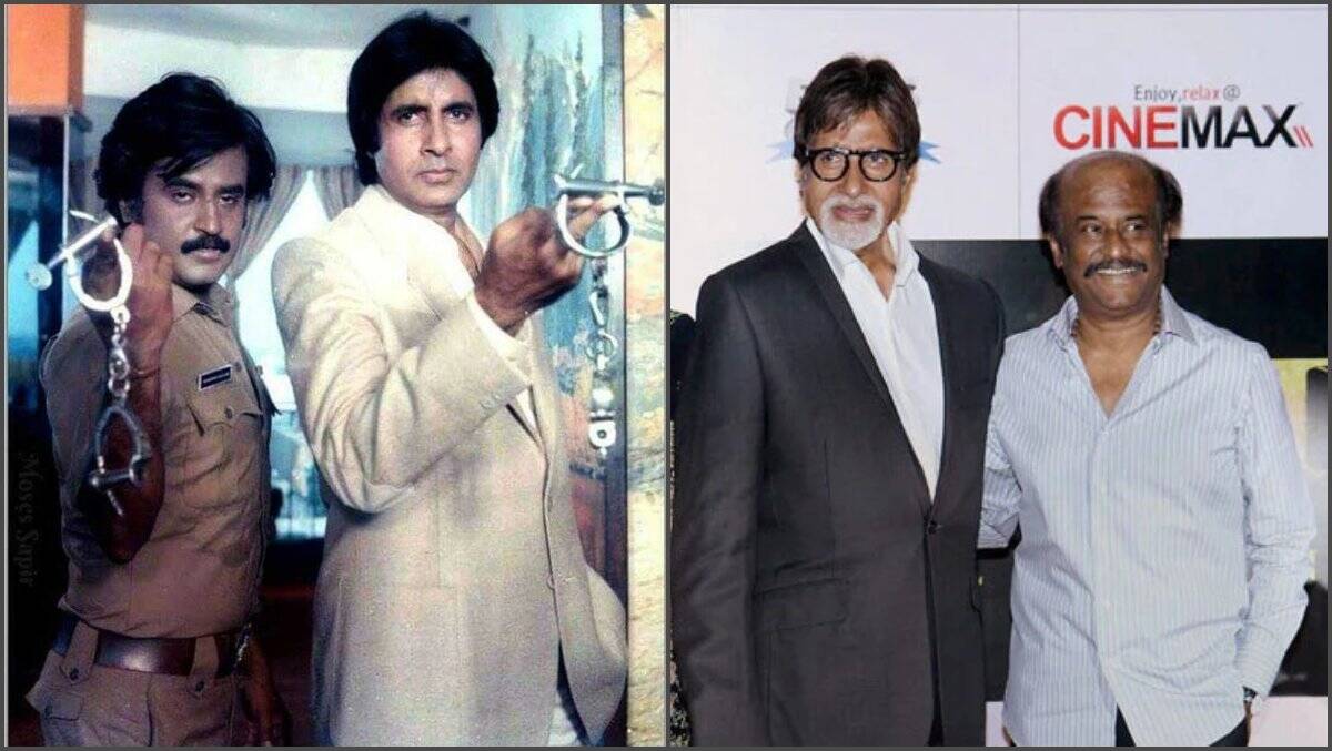 Rajinikanth wishes Amitabh Bachchan Happy Birthday Images PTI