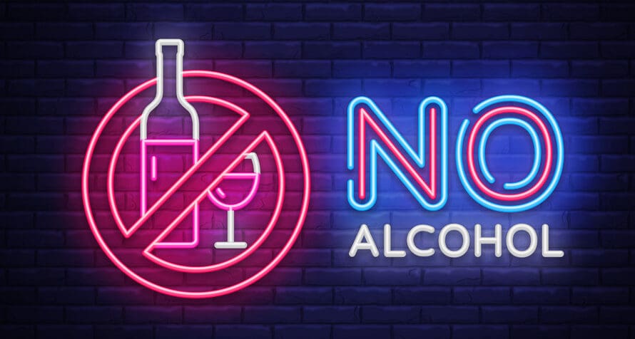 no alcohol neon sign ban design vector 24853625 e1706064870351